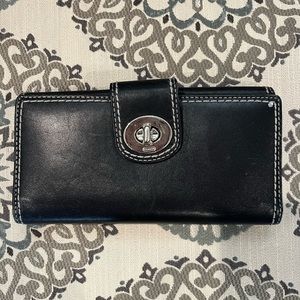 Coach turn lock wallet-used